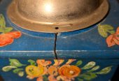 Vintage-style hand painted manual coffee grinder