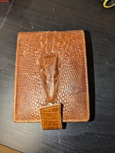 Leather dragon wallet