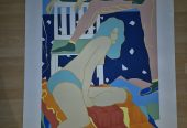 Marion McClanahan “Ladder Girl” 36″ x 46″ Fine Art Serigraph Screen Print