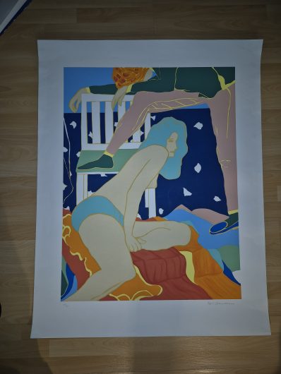 Marion McClanahan “Ladder Girl” 36″ x 46″ Fine Art Serigraph Screen Print