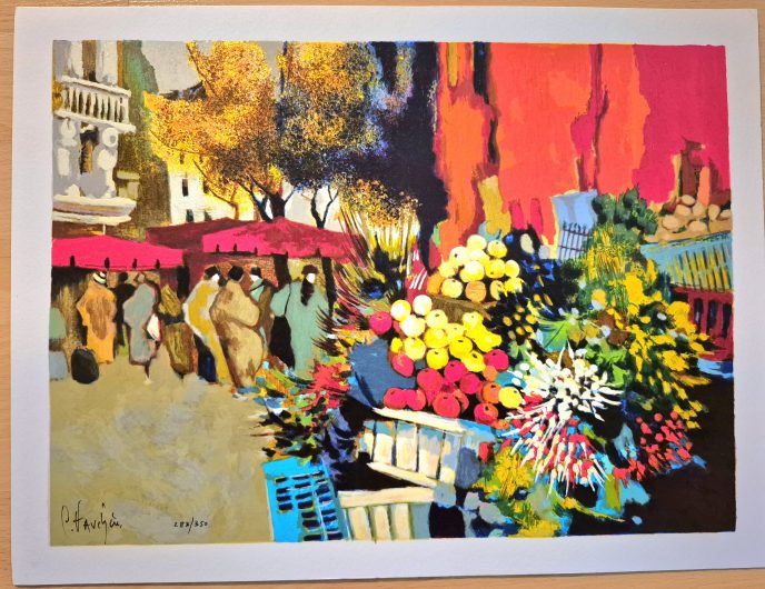 Claude Fauchère “Untitled” Limited Edition Fine Art Serigraph 12.5 x 16.5 inches