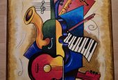 Yuri Nikiforov “Musical Symphony” Fine Art Serigraph 20.5 x 27 inches