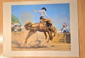 Frank Wootton “Bucking Bronco” Lithograph