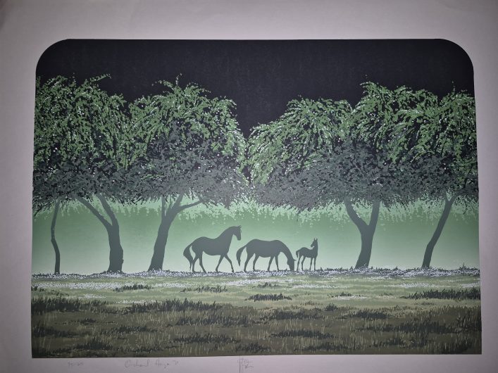 Christine Nasien’s “Orchard Haze III” Signed Serigraph